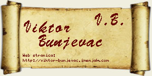 Viktor Bunjevac vizit kartica